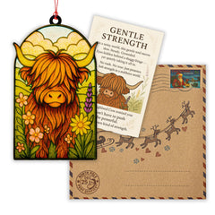 Holiday ornament with story card ready to gift