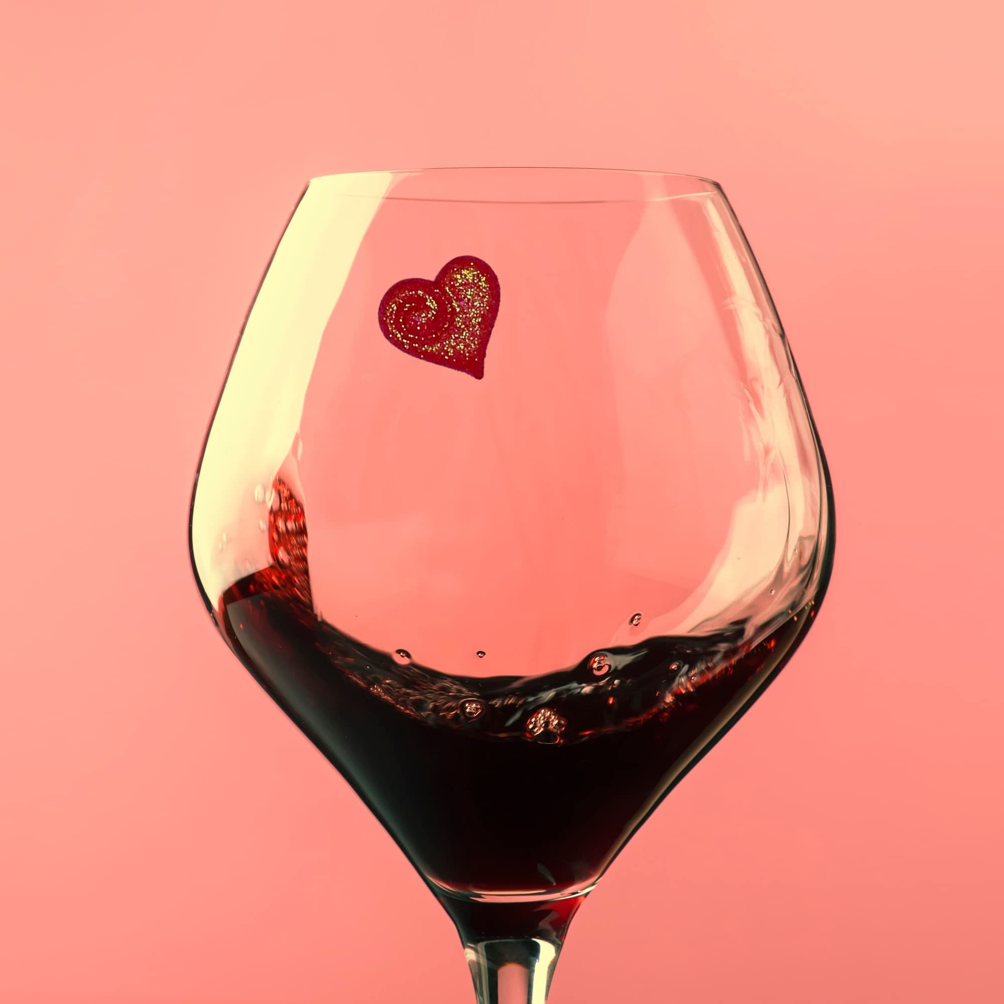 Valentine owl motif wine charm magnet