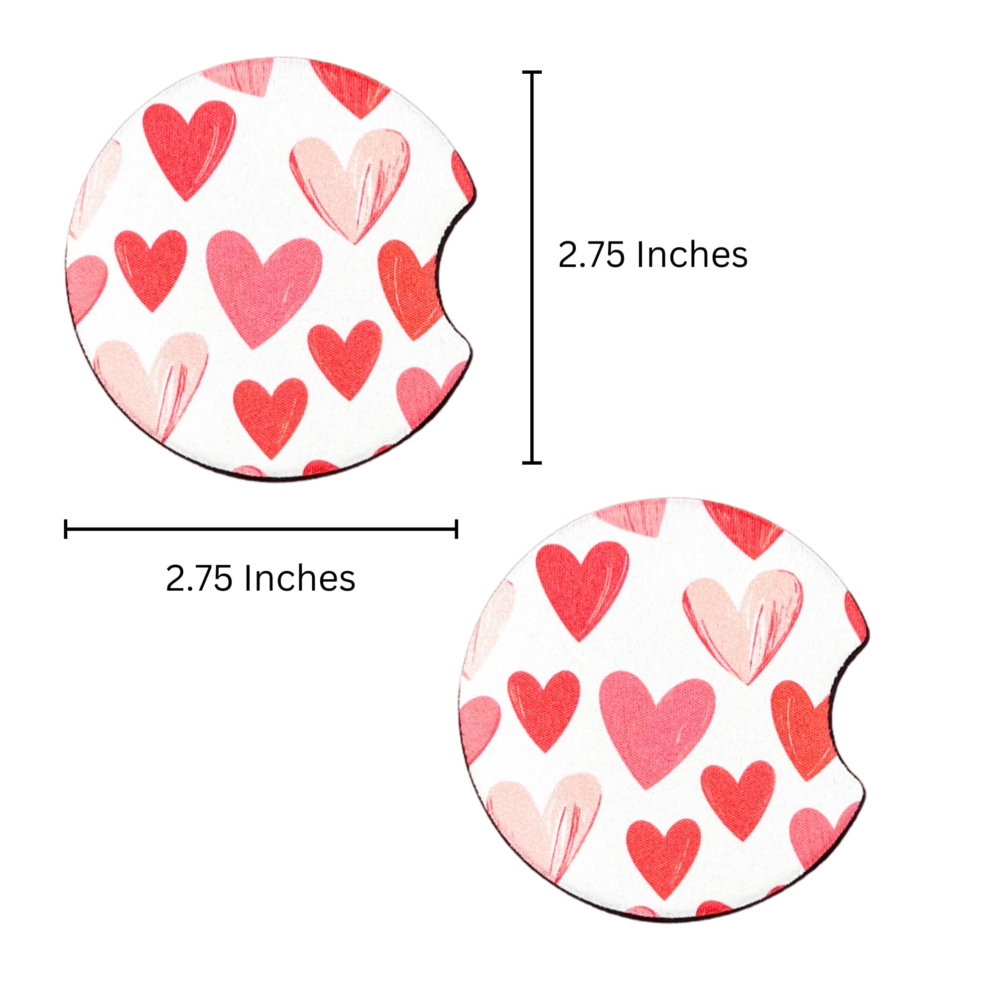 Charming heart pattern car coaster for cupholders