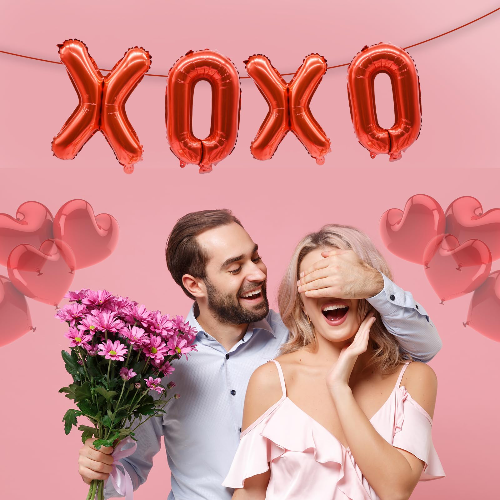 Valentine party decorations with XOXO Balloons