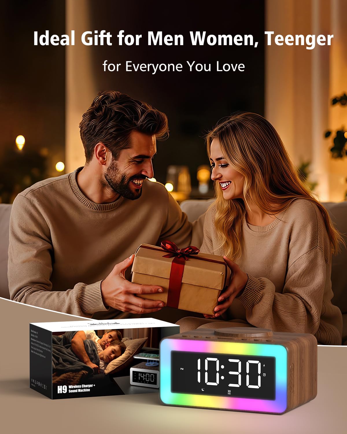 gift ready clock suitable for valentines day