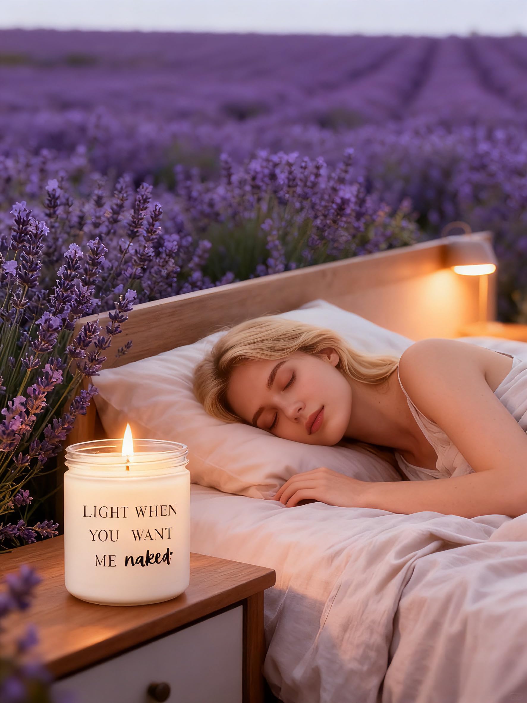 Eco friendly 100% soy wax lavender candle