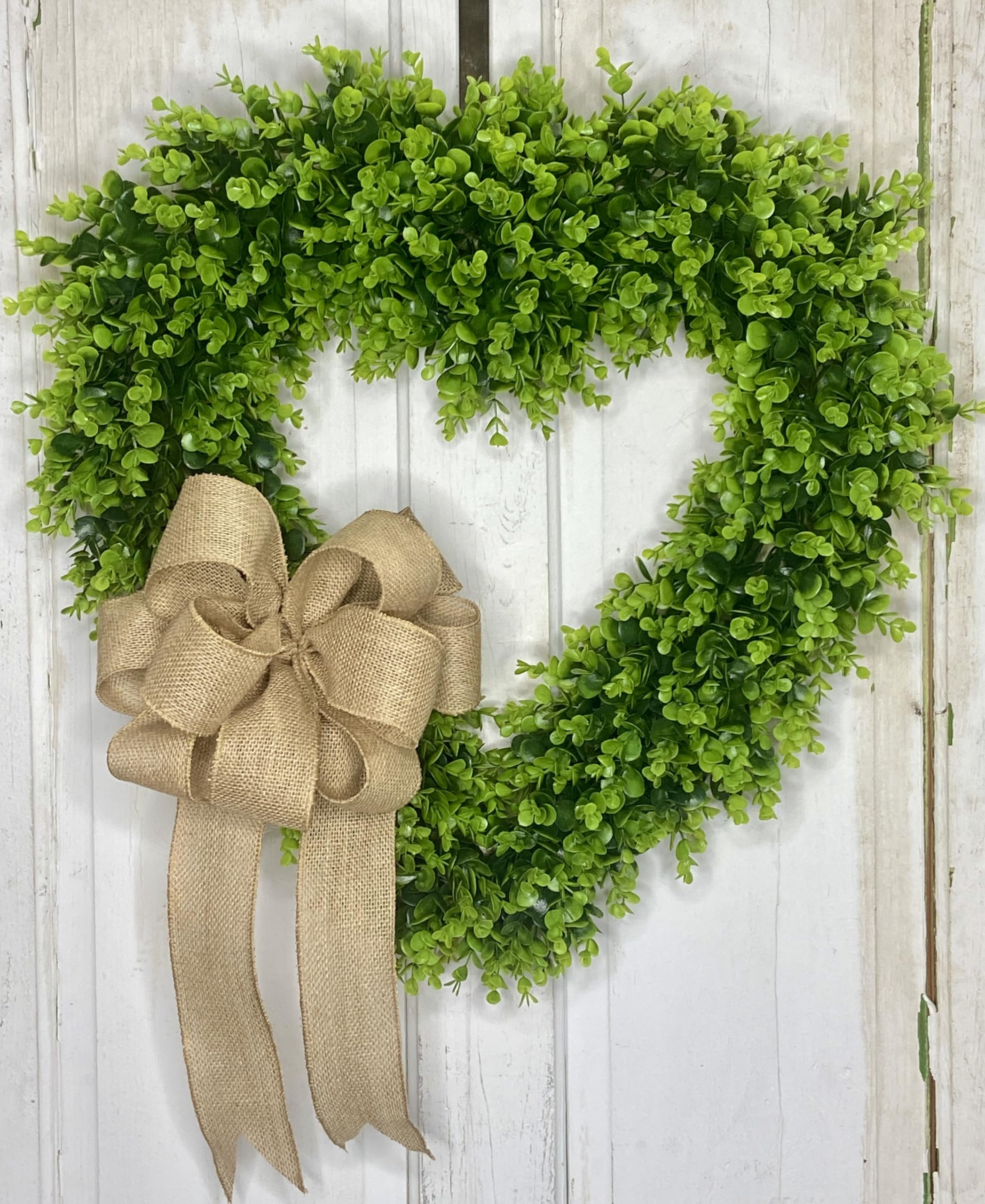 Spring and Mother's Day boxwood wreath for entryway