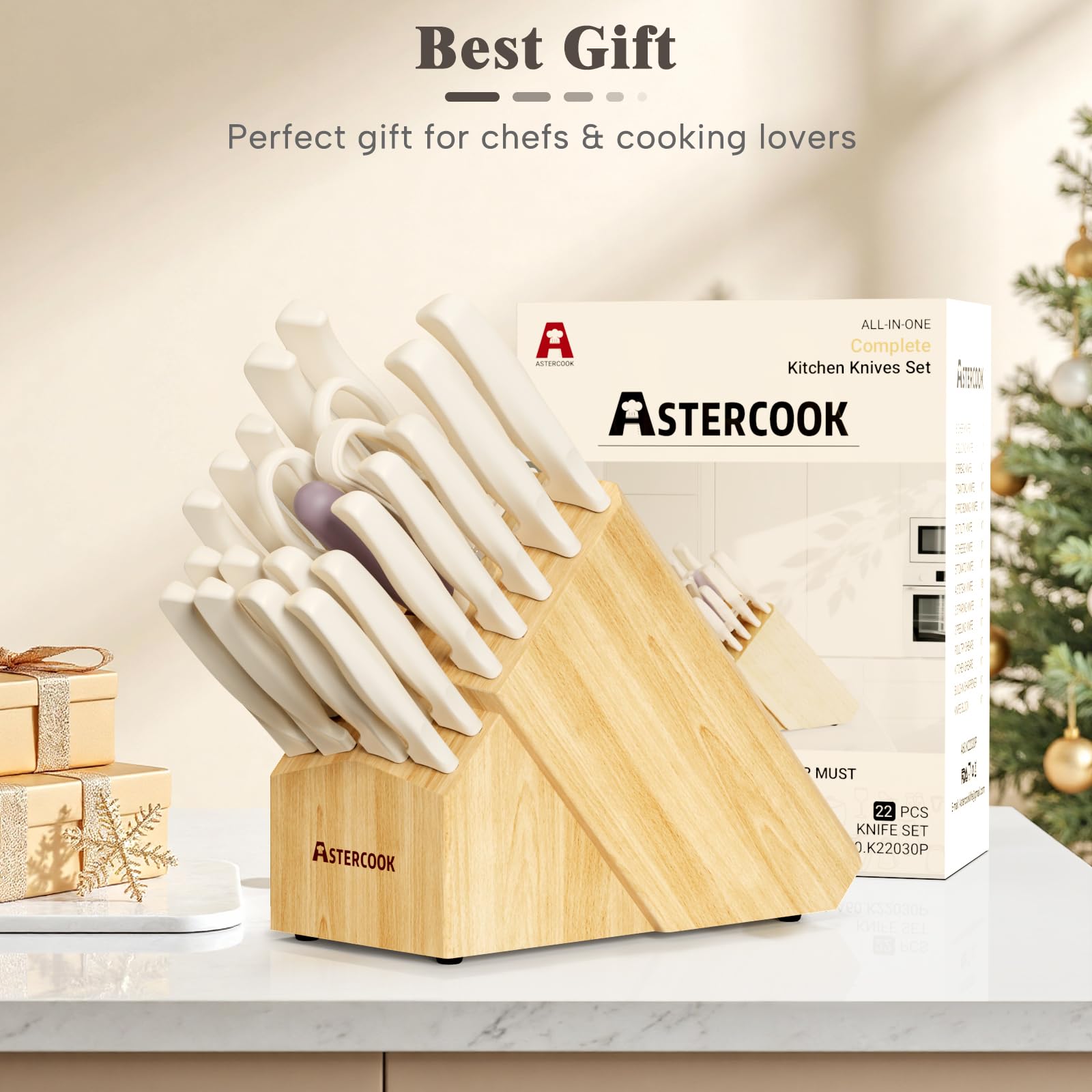 Valentine's gift themed packaging of Astercook knife set