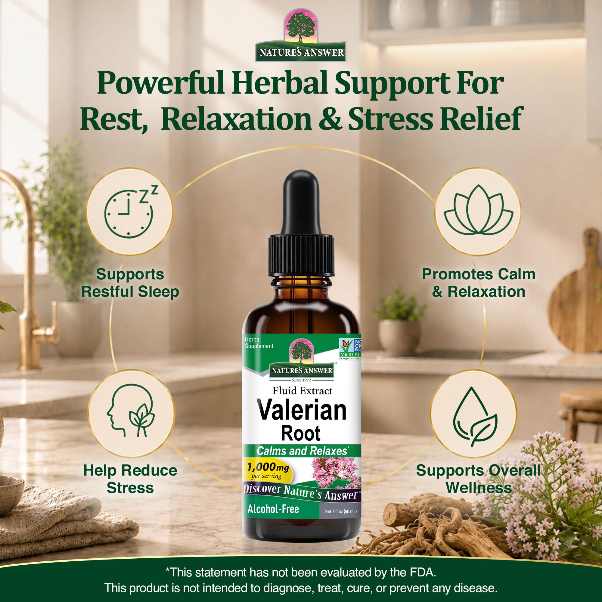 Valerian Root Extract dropper 1 ml serving