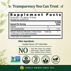 Alcohol-Free Kosher Certified valerian root extract packaging