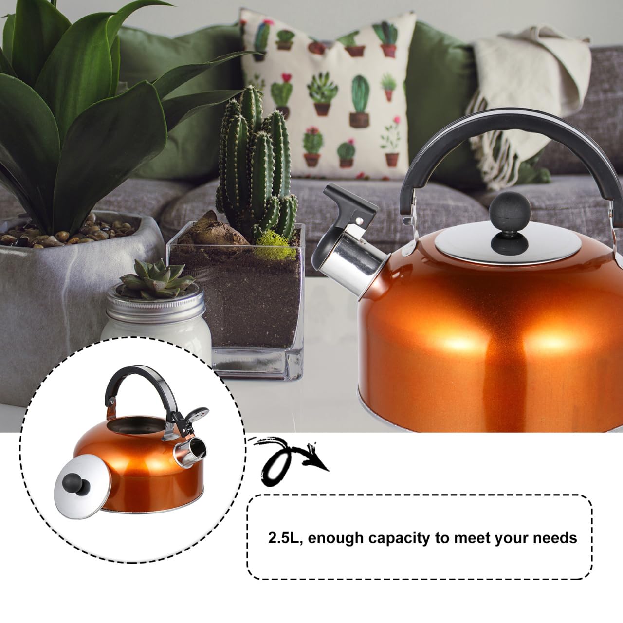 1.8 liter capacity tea kettle