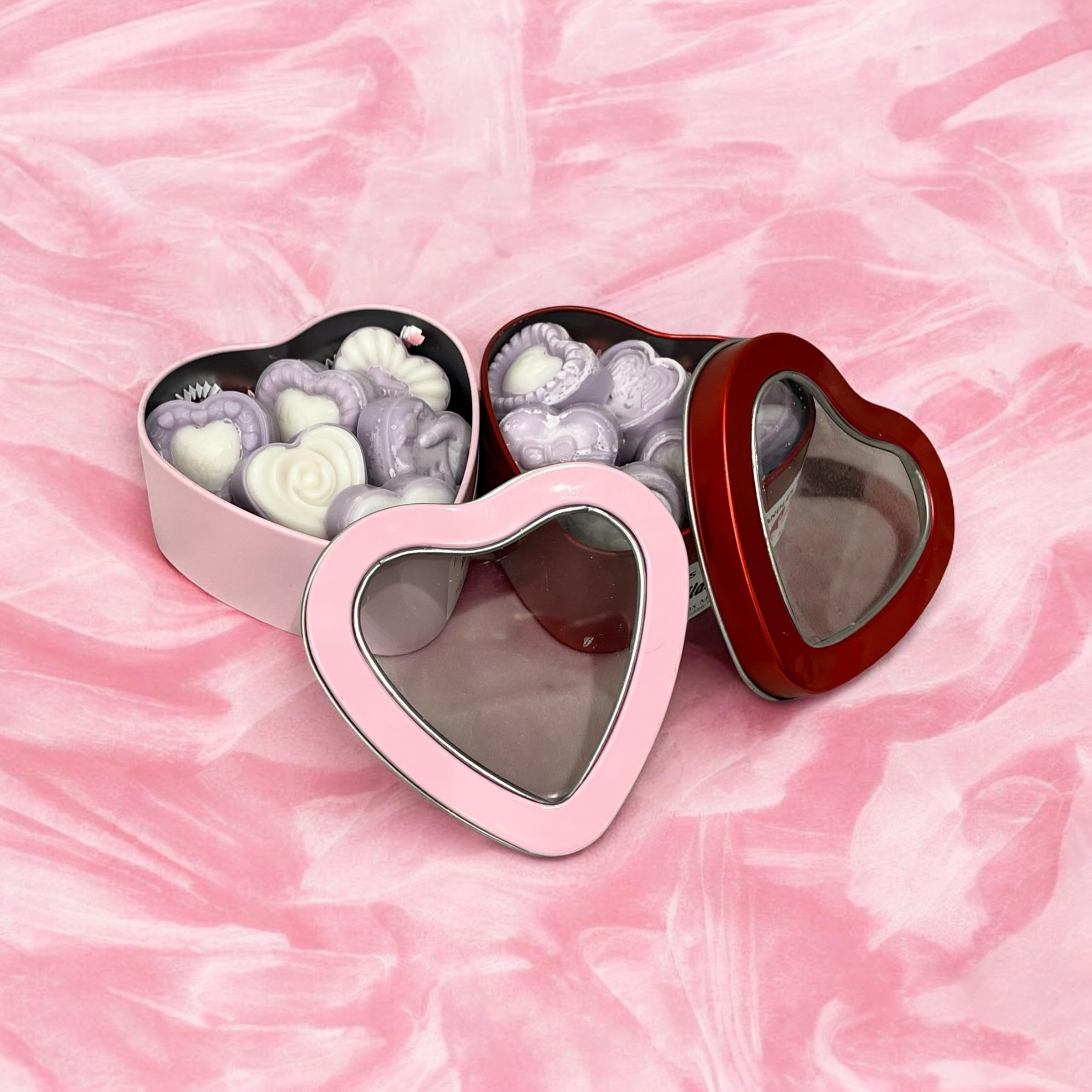 Tin measures around 3.5 inches wide with melts