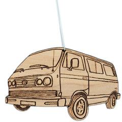 Van Life Christmas Ornament made from birch wood with acrylic paint