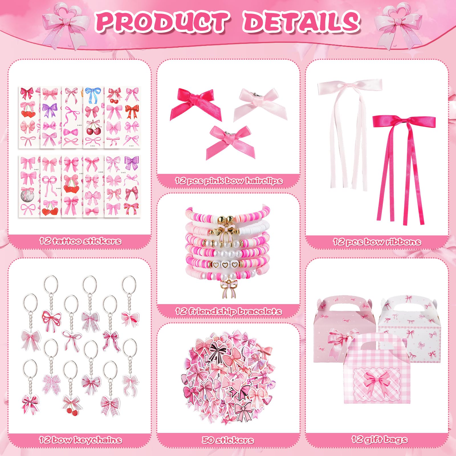 Bow ribbons 12 pcs included in Vanblue kit