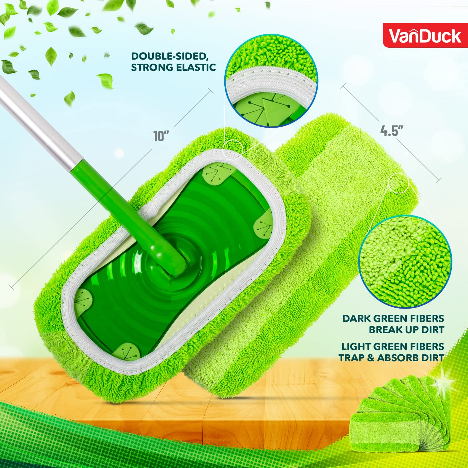 Reusable mop pads replace hundreds of disposable pads