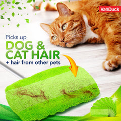 Pads for wet mopping or dry dusting on hardwood laminate