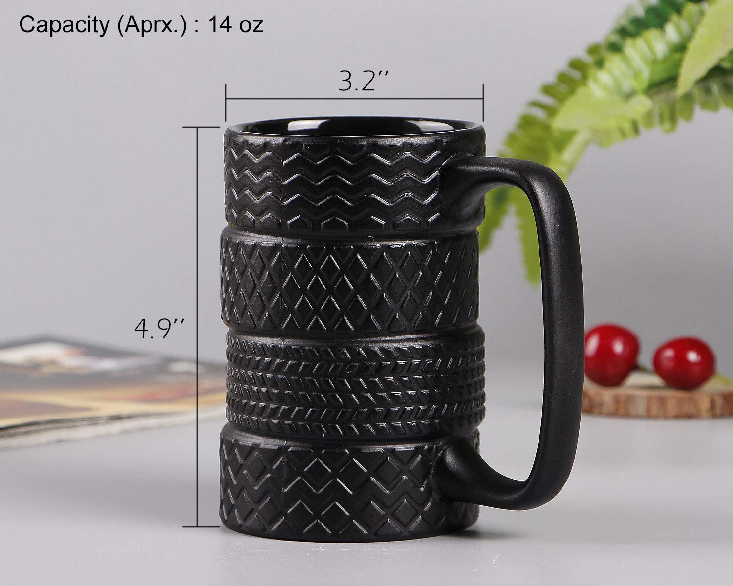 VanEnjoy frosted ceramic mug for car lovers