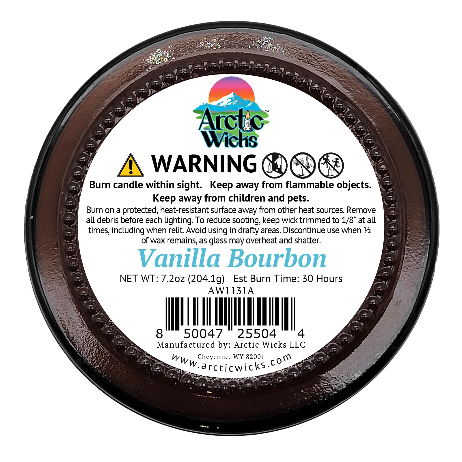 vanilla bourbon candle handmade united states arctic wicks