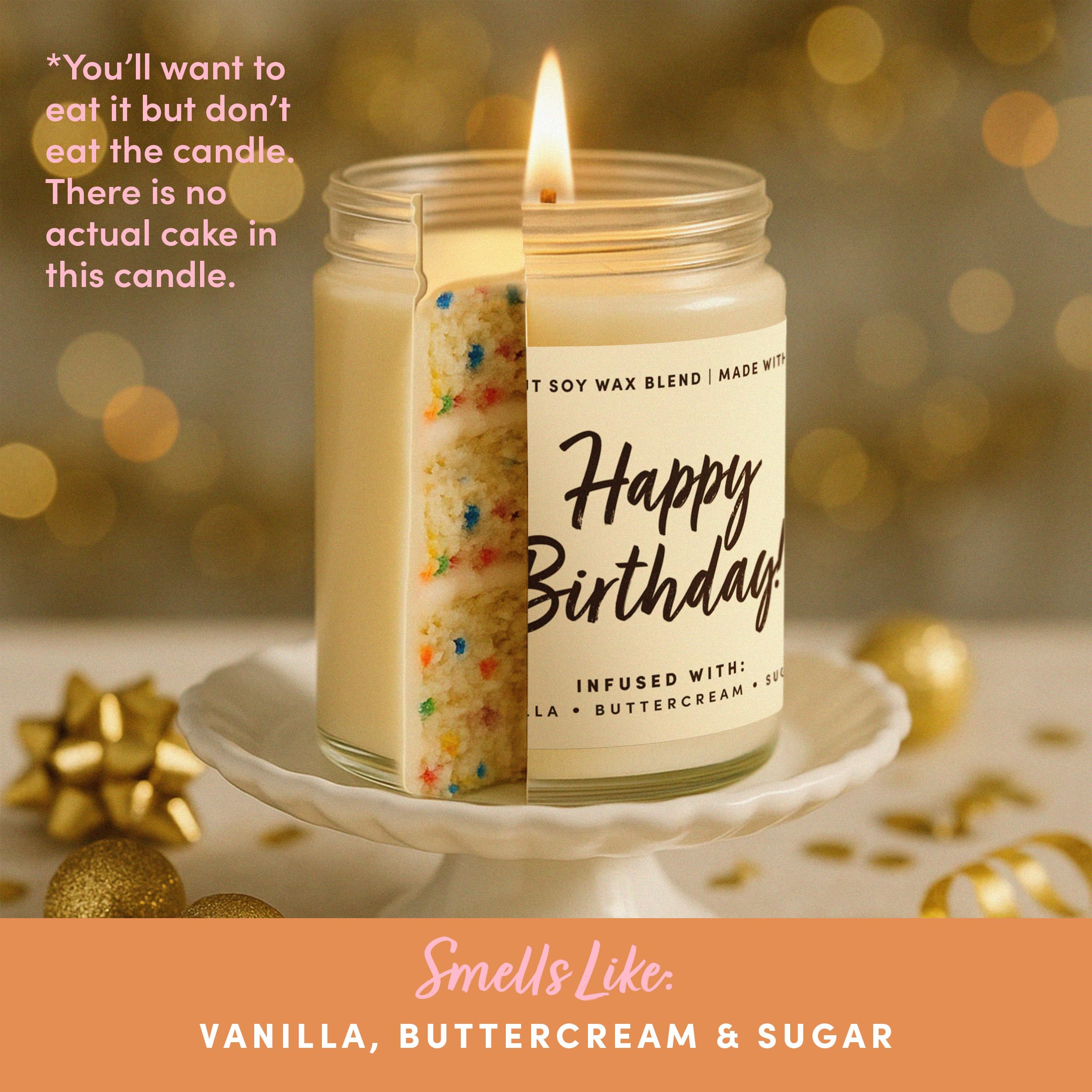 Vanilla Buttercream soy candle close up