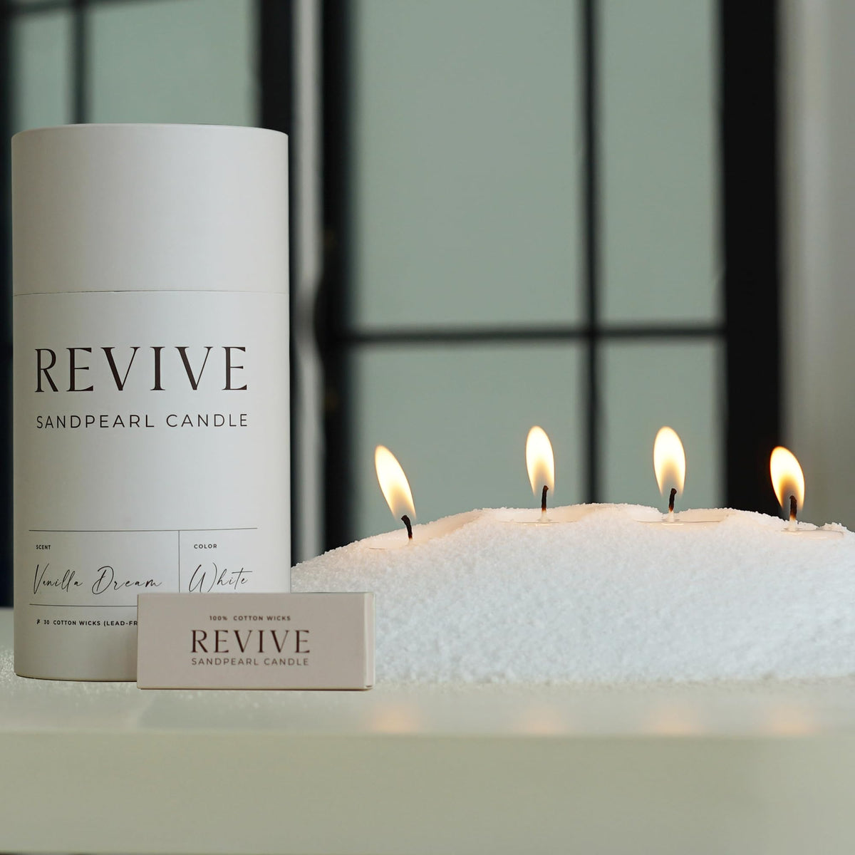 Vanilla Candle 18 Oz scented pearled candle with wick