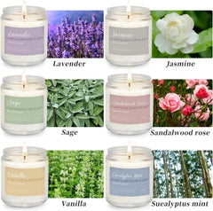 Vanilla candle from Scented Candles Gift Set for Women 6-Pack