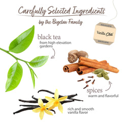 Vanilla spice chai tea bags by Bigelow packaging
