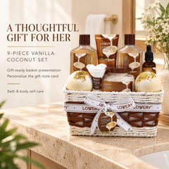 Vanilla Coconut Home Spa Set contents