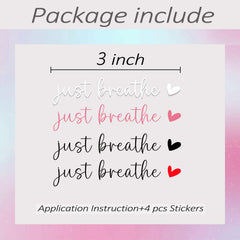 Vanity mirror sticker Just Breathe for women