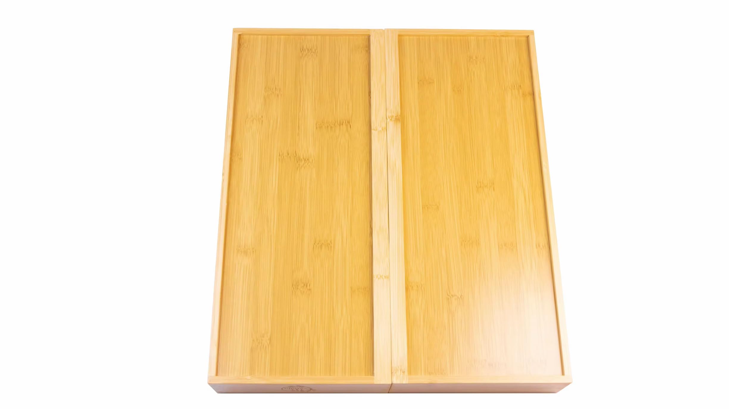 Varella Living Bamboo Drawer Organizer image showing silverware tray