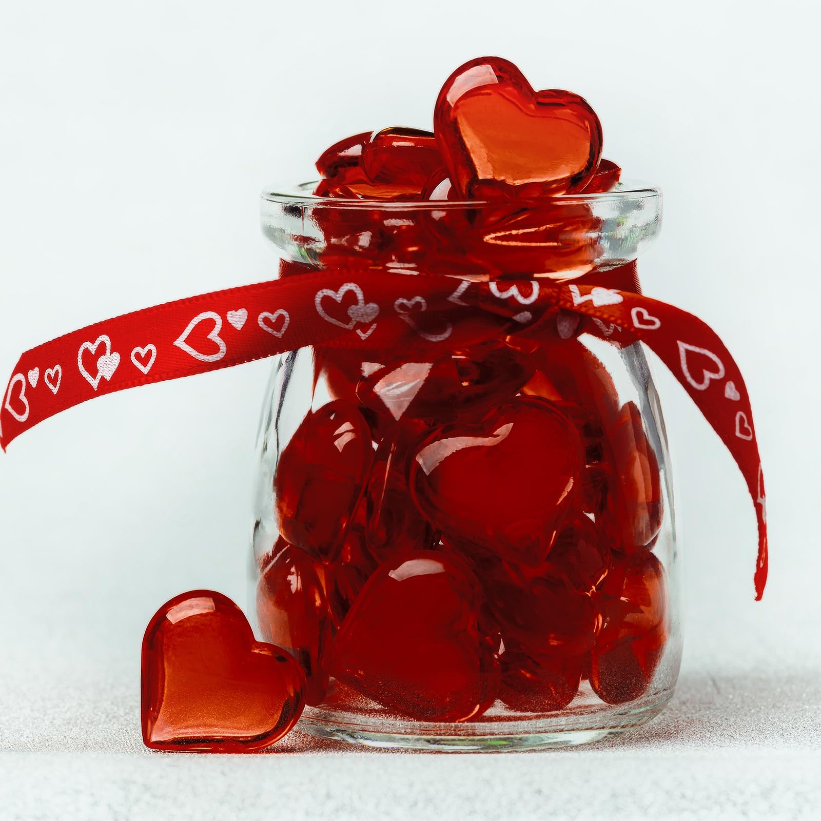 Acrylic heart gems for crafts sensory bottles and jars