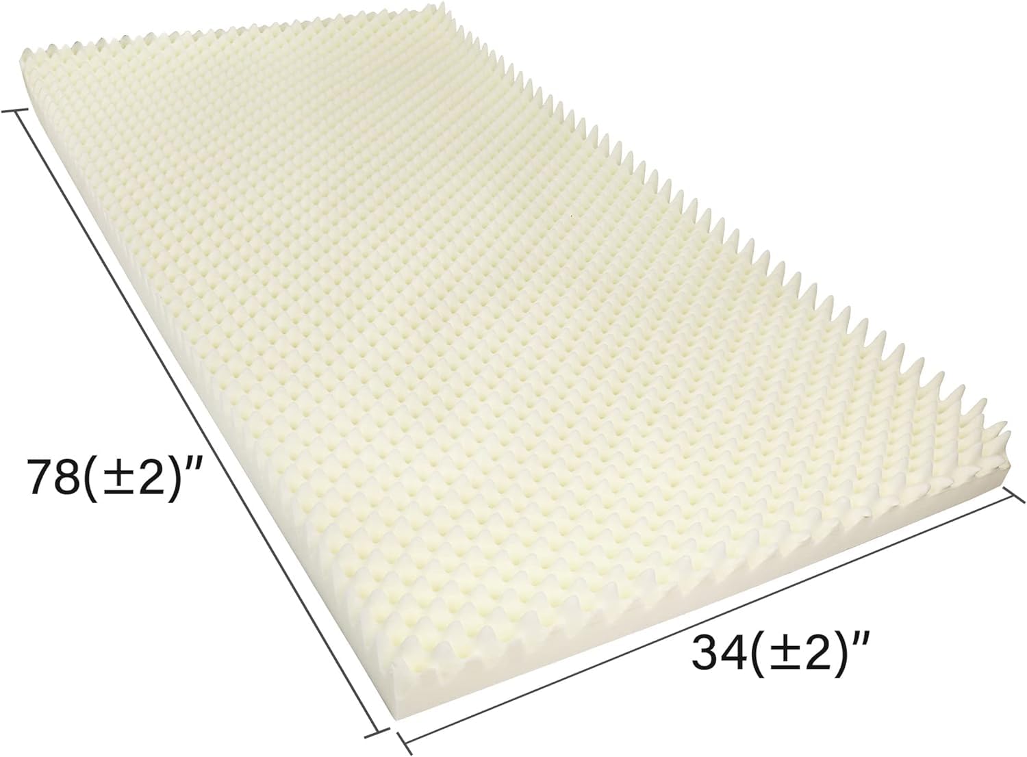 Fragrance-free dye-free Vaunn Egg Crate Topper 79x35 packaging