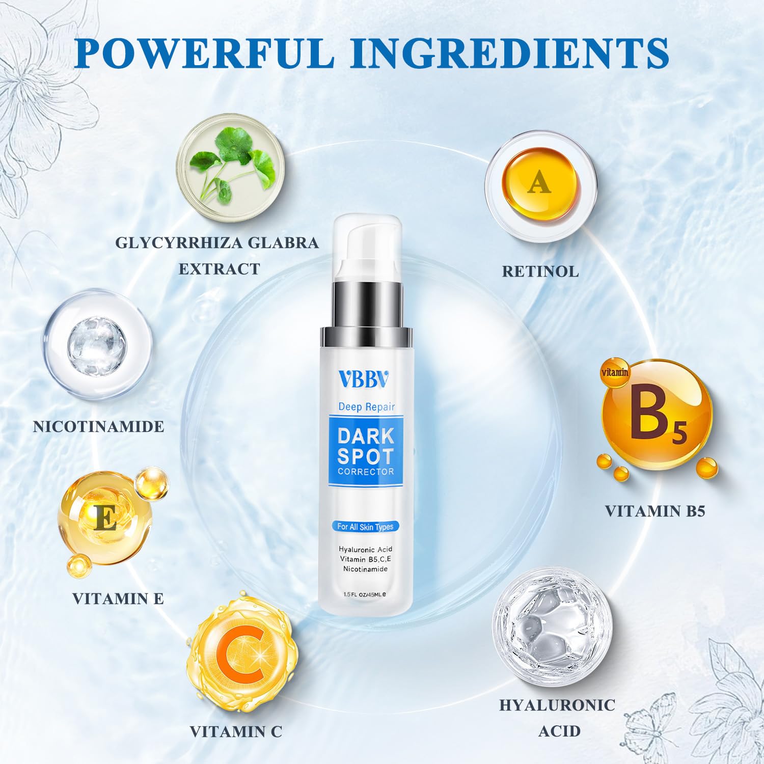 VBBV Niacinamide Licorice Vitamin C formula label