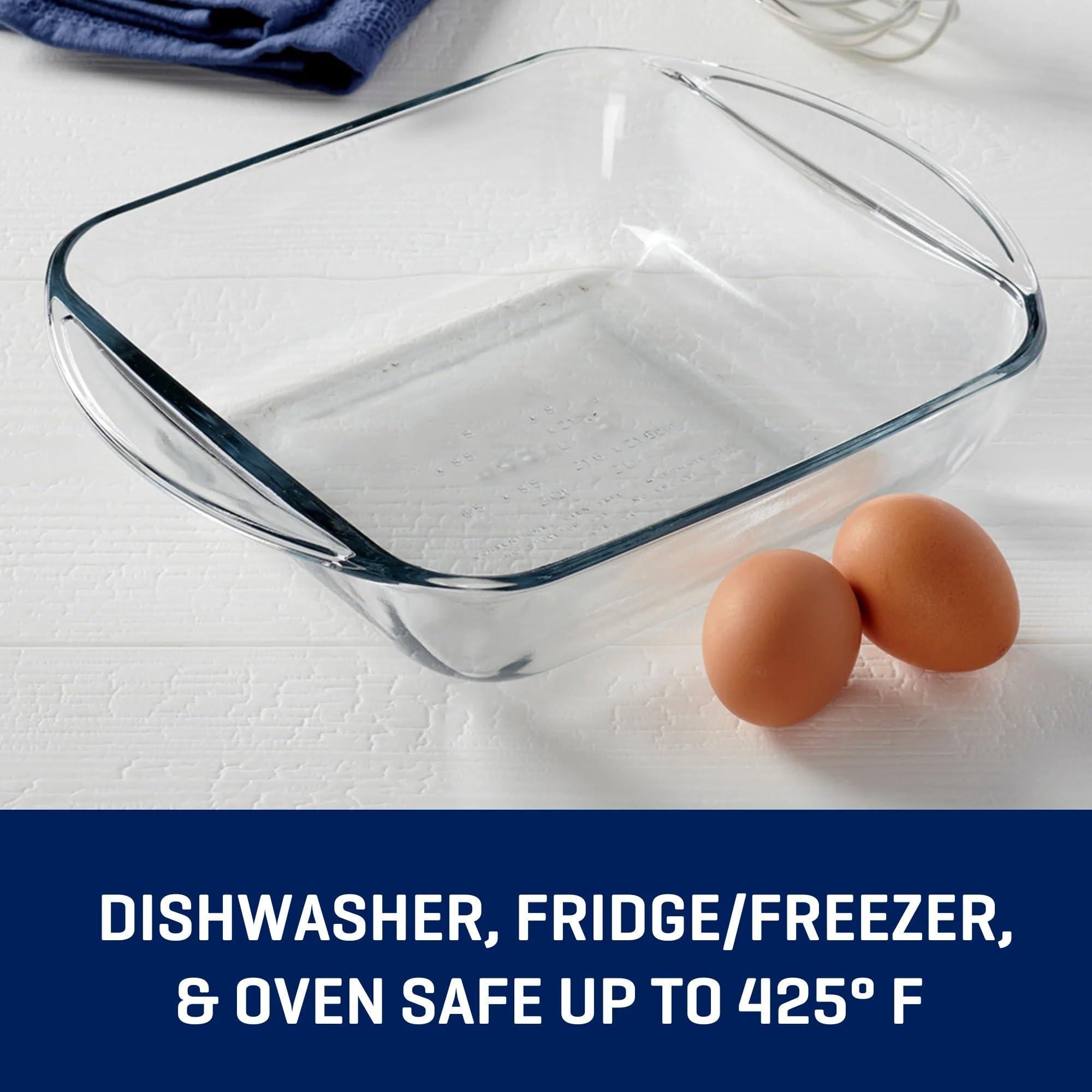 VBUOPES 5-year warranty on glass cake pan
