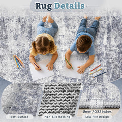 Non-slip backing 8x10 rug on wood floor