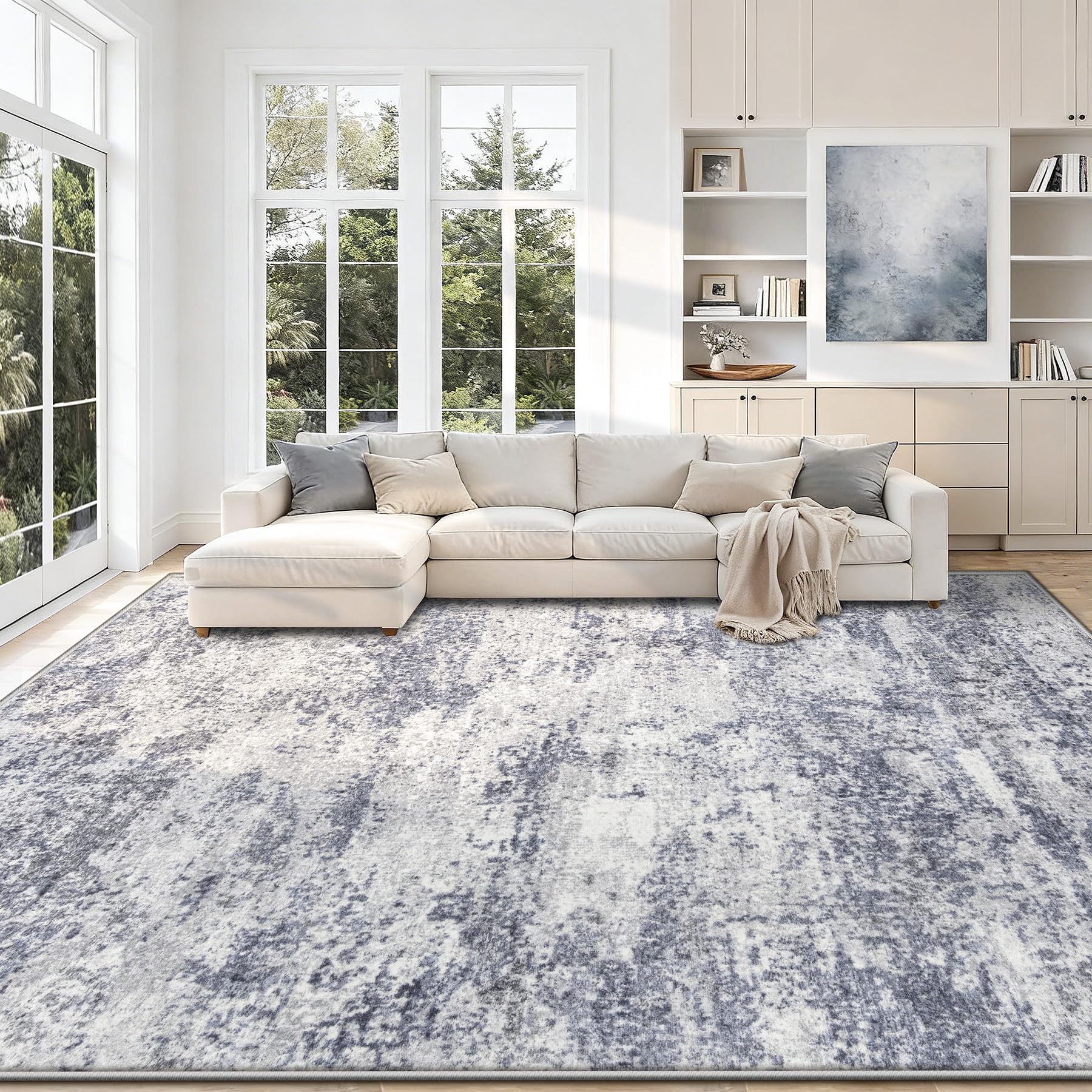 Foldable design rug ships folded for easy transport