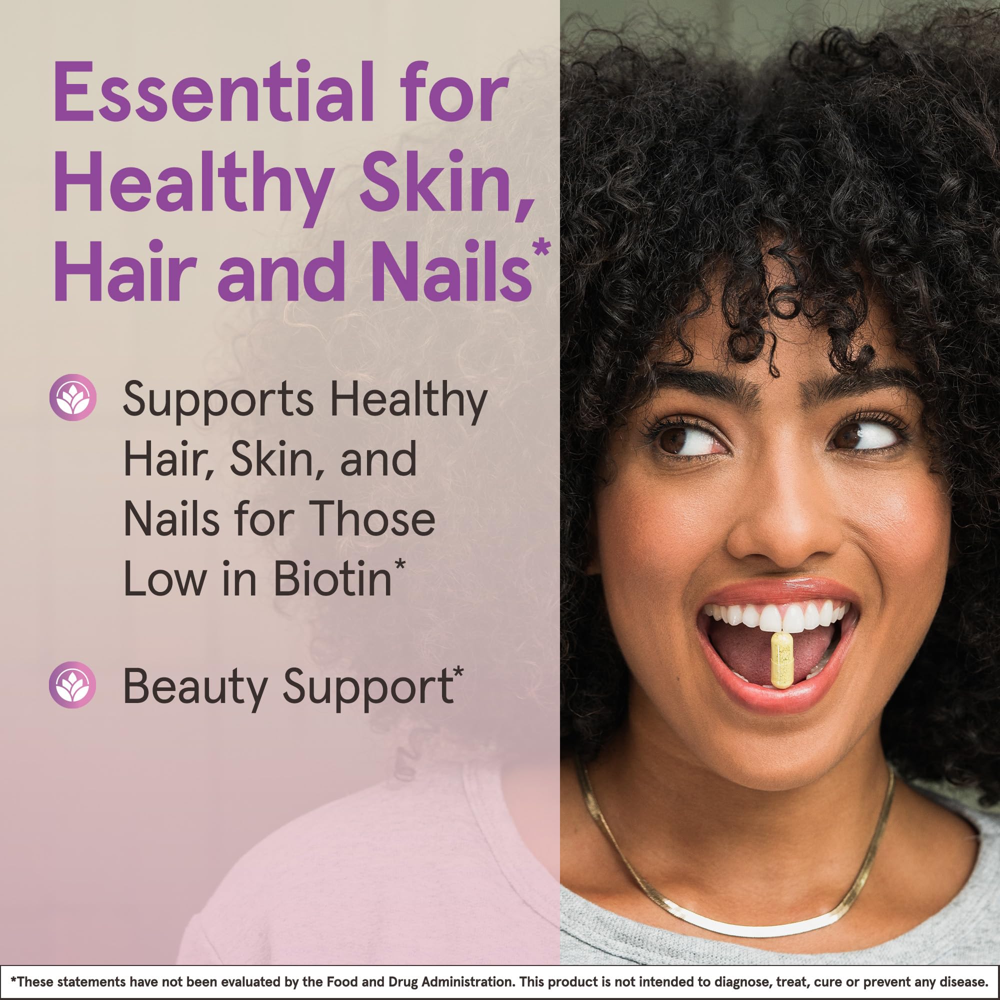 Vegan gluten free Biotin supplement packaging