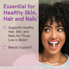 Vegan gluten free Biotin supplement packaging