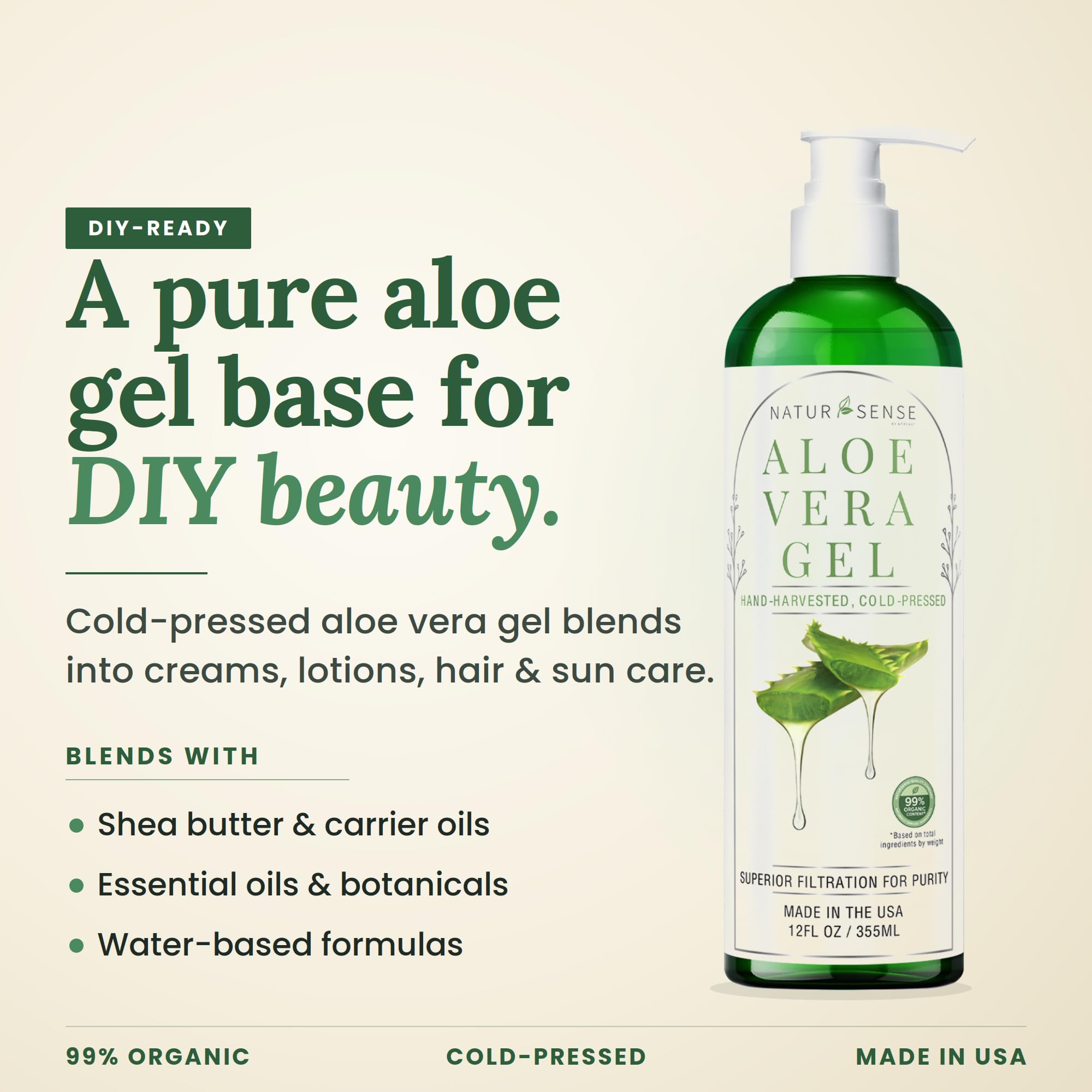 Vegan cruelty-free aloe vera gel ingredient list