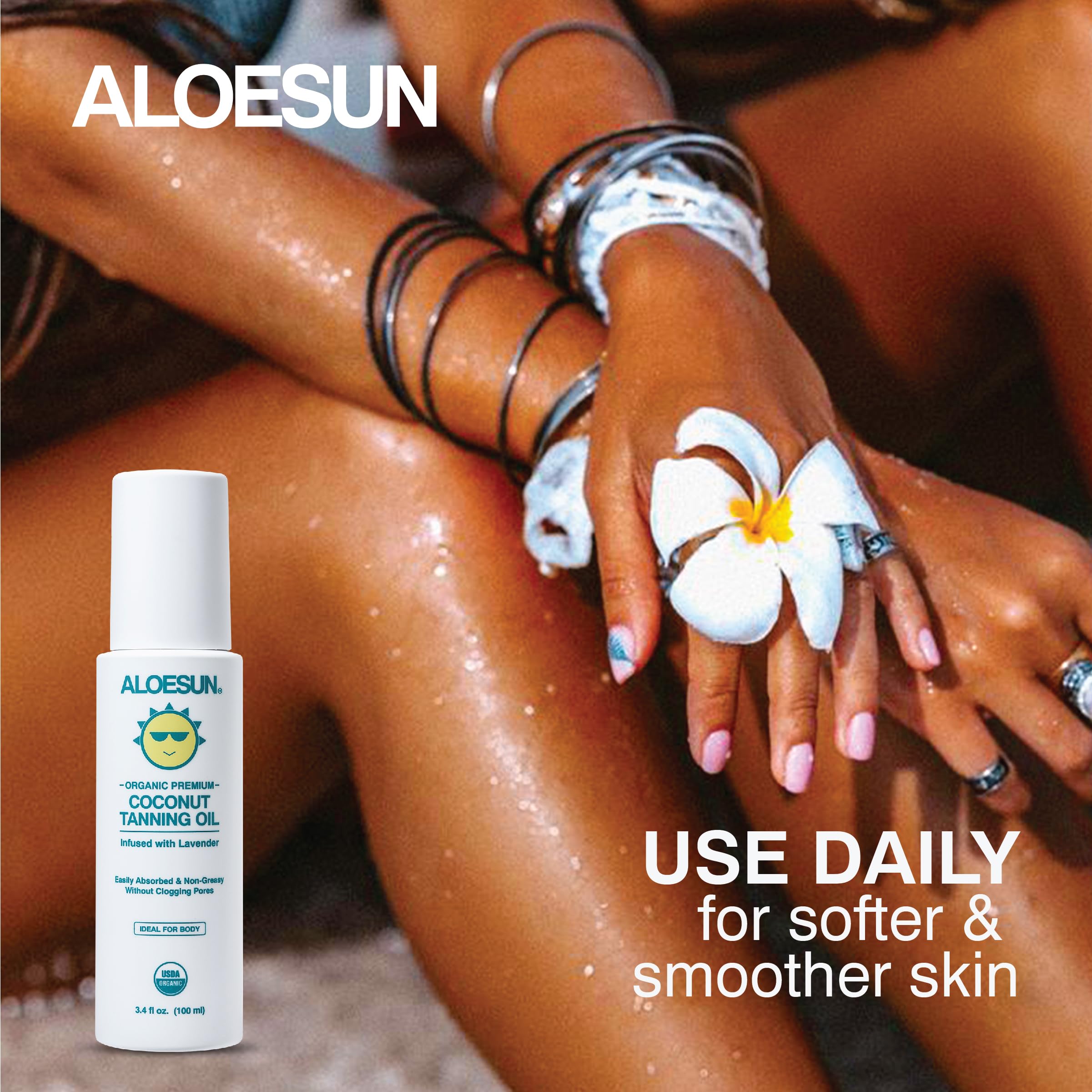 Vegan cruelty-free tanning oil coconut lavender blend
