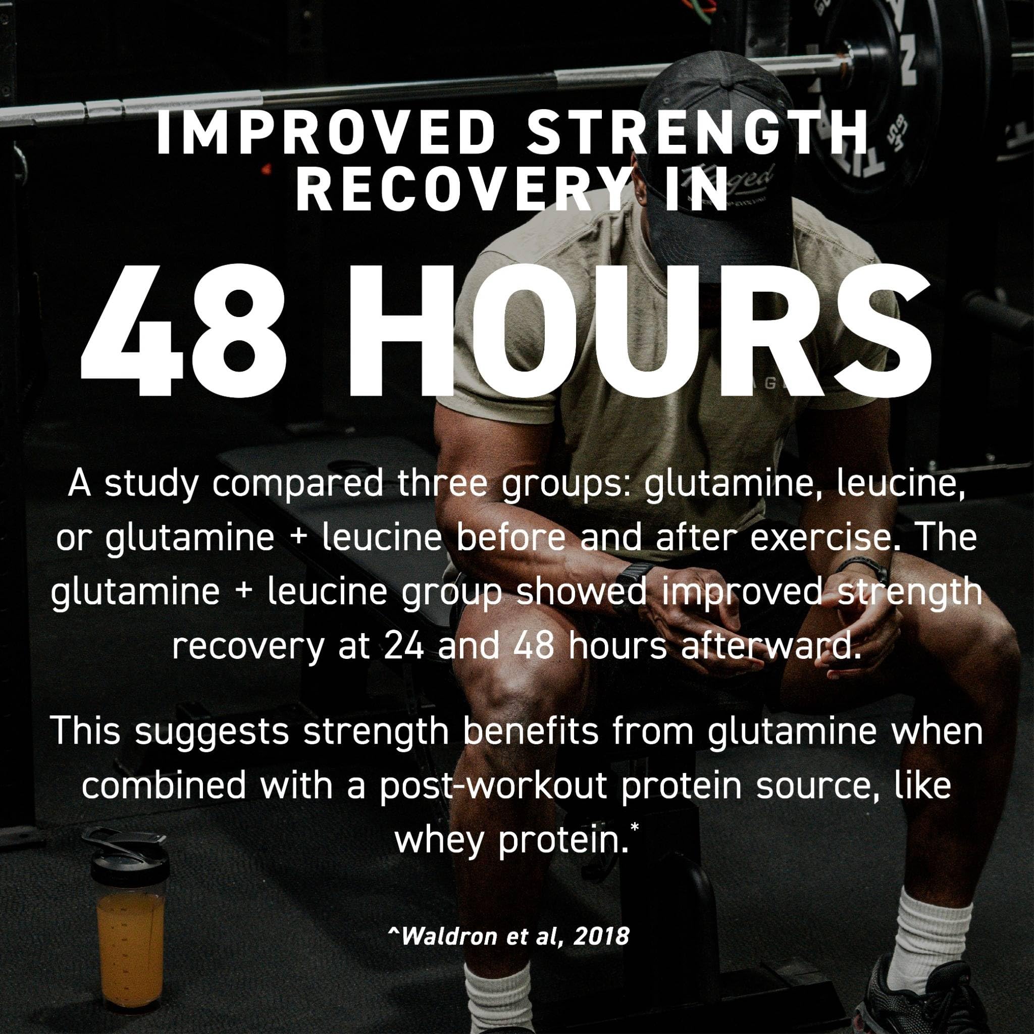 5 g per scoop serving of Kaged Muscle L-Glutamine Powder