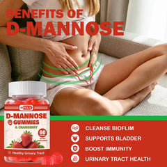1300mg per serving D Mannose cranberry on packaging