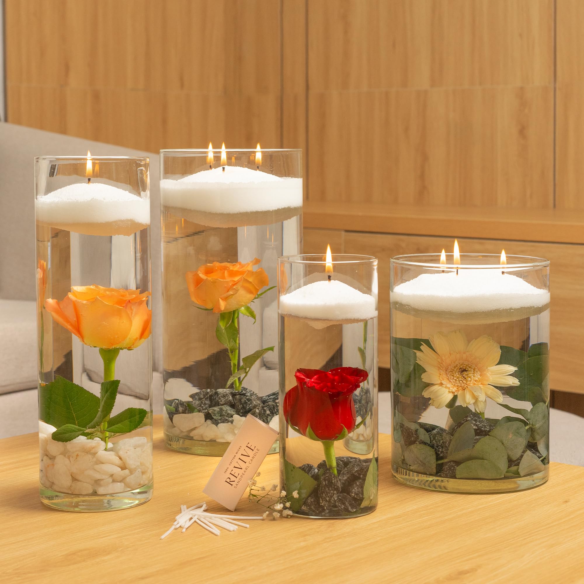 30 cotton wicks included for candle kit