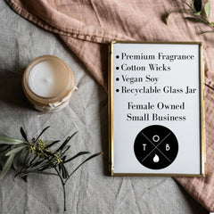 Handmade small business candle The Smell of Rain