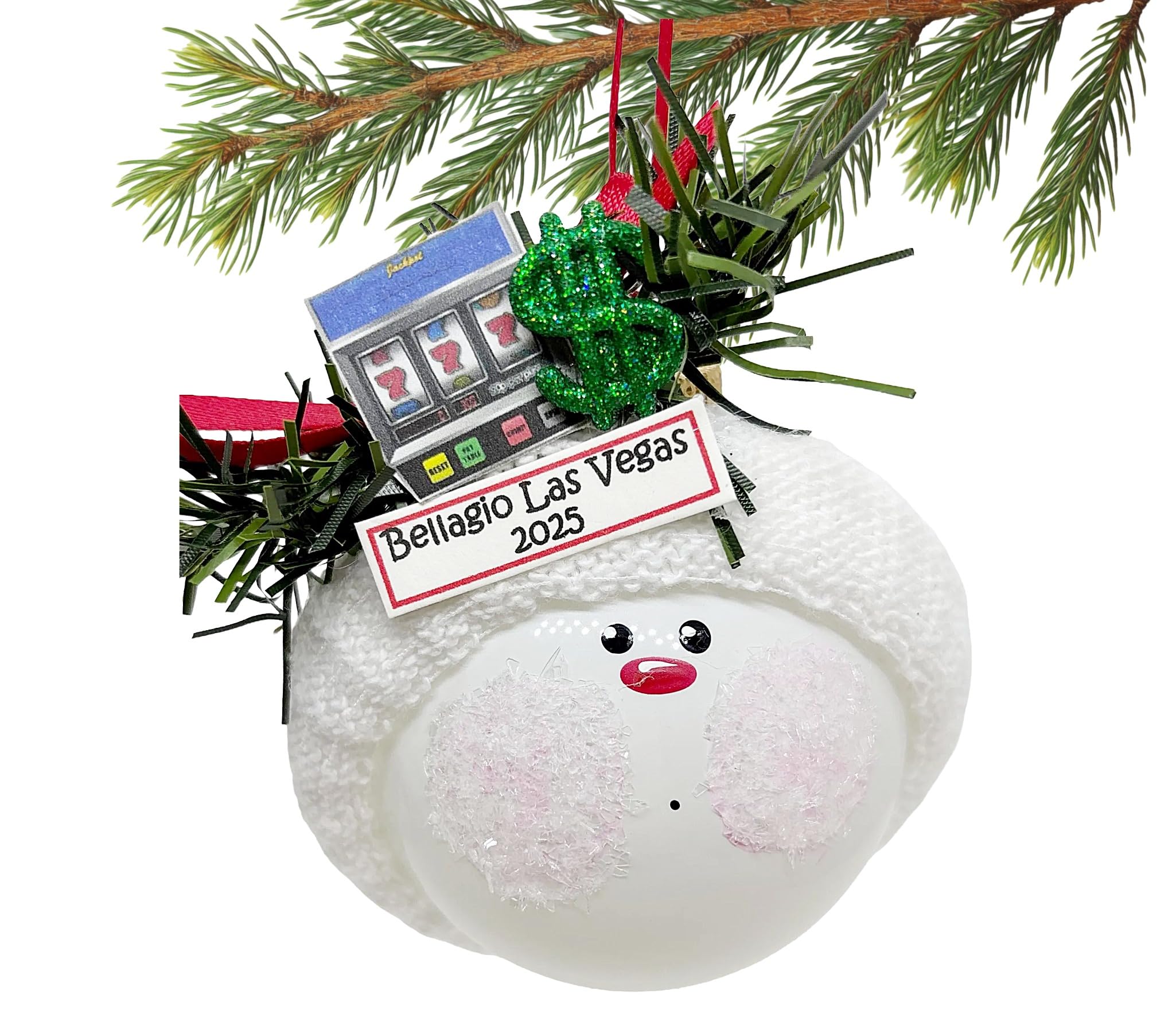 Vegas slot machine glass ornament ca64 image 1