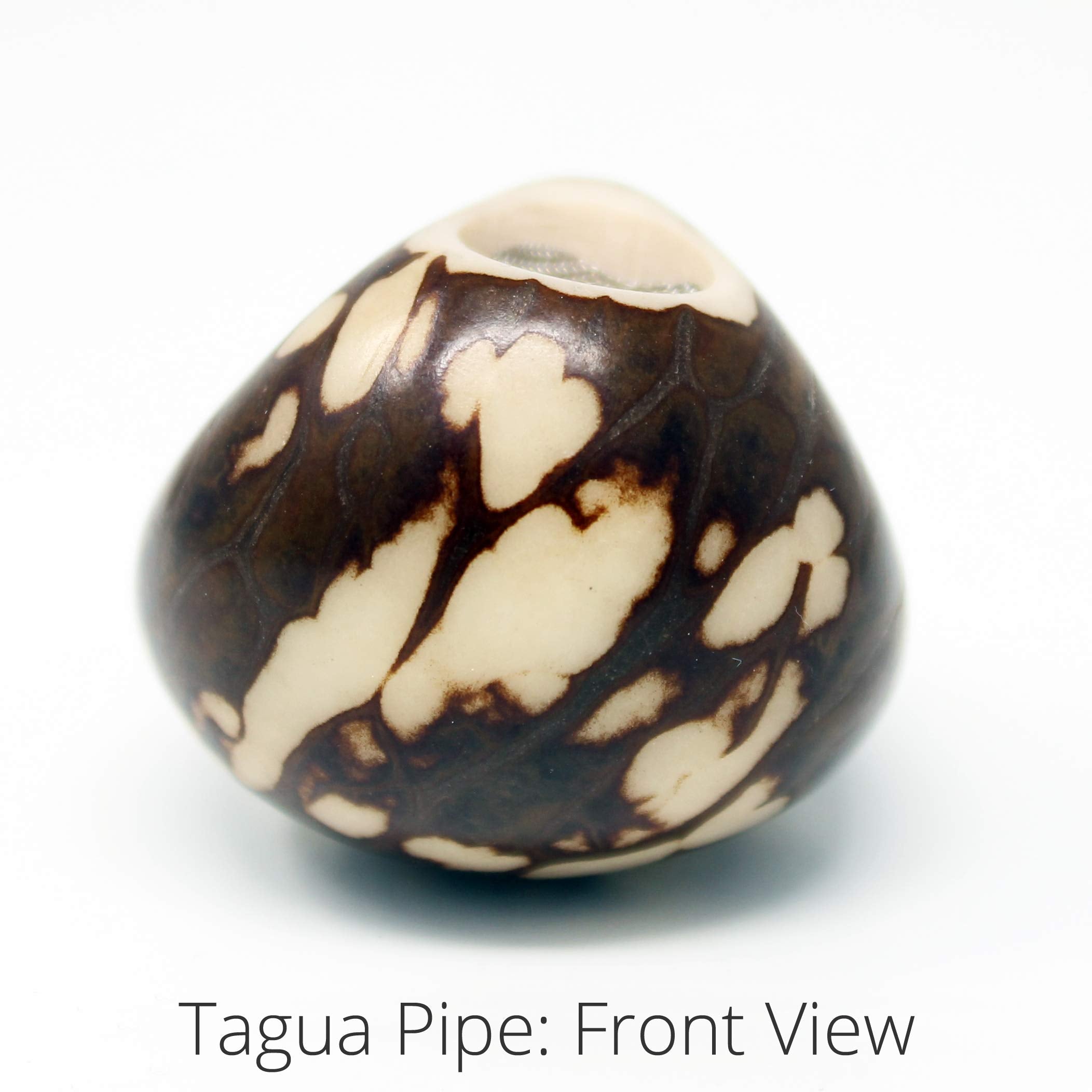 Tagua pipe includes metallic screen for use