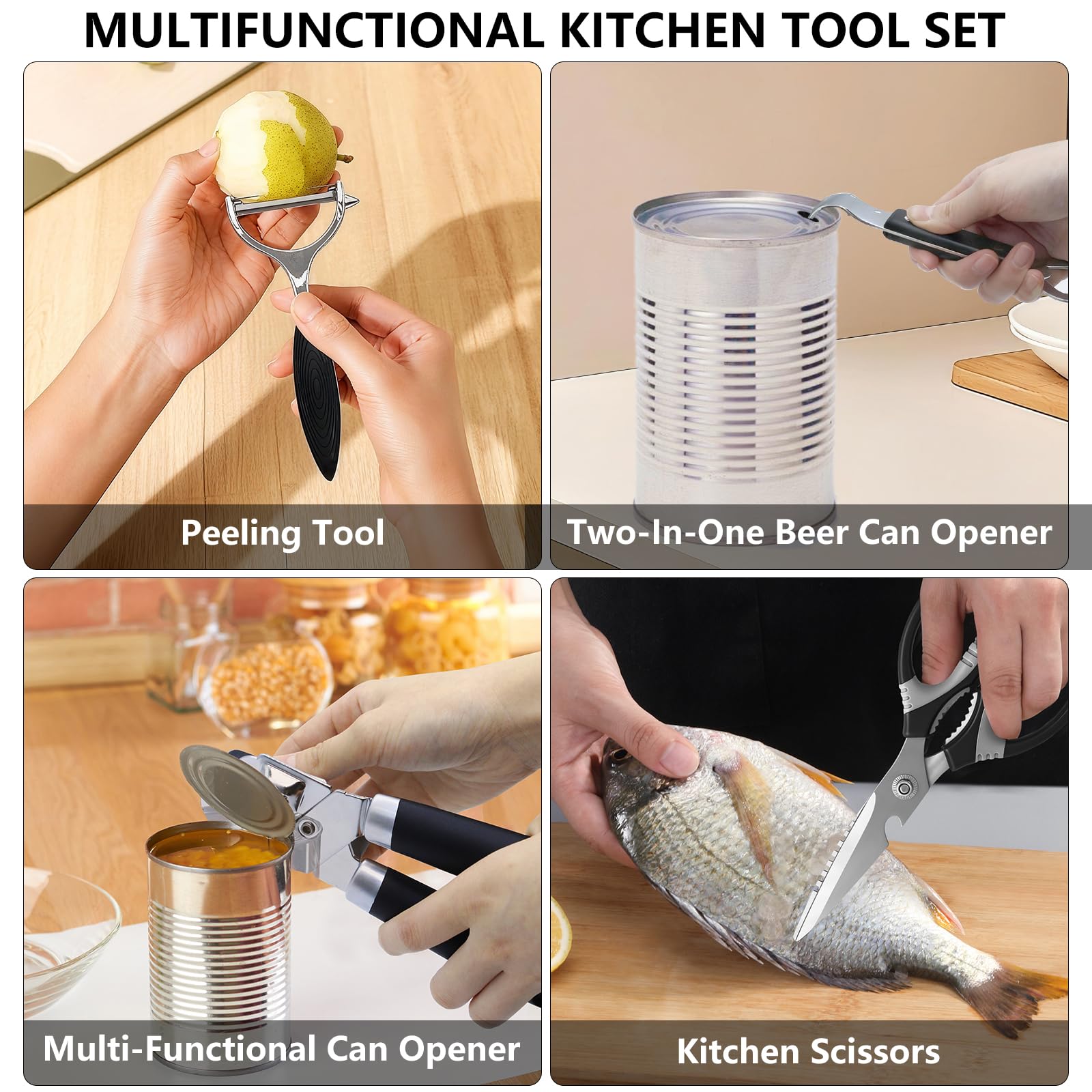 Two vegetable peelers included for different produce