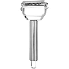 Vegetable peeler 7in dual blade stainless steel closeup