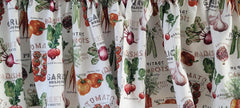 Duck cotton Vegetable Farm Fresh Kitchen Curtain close up