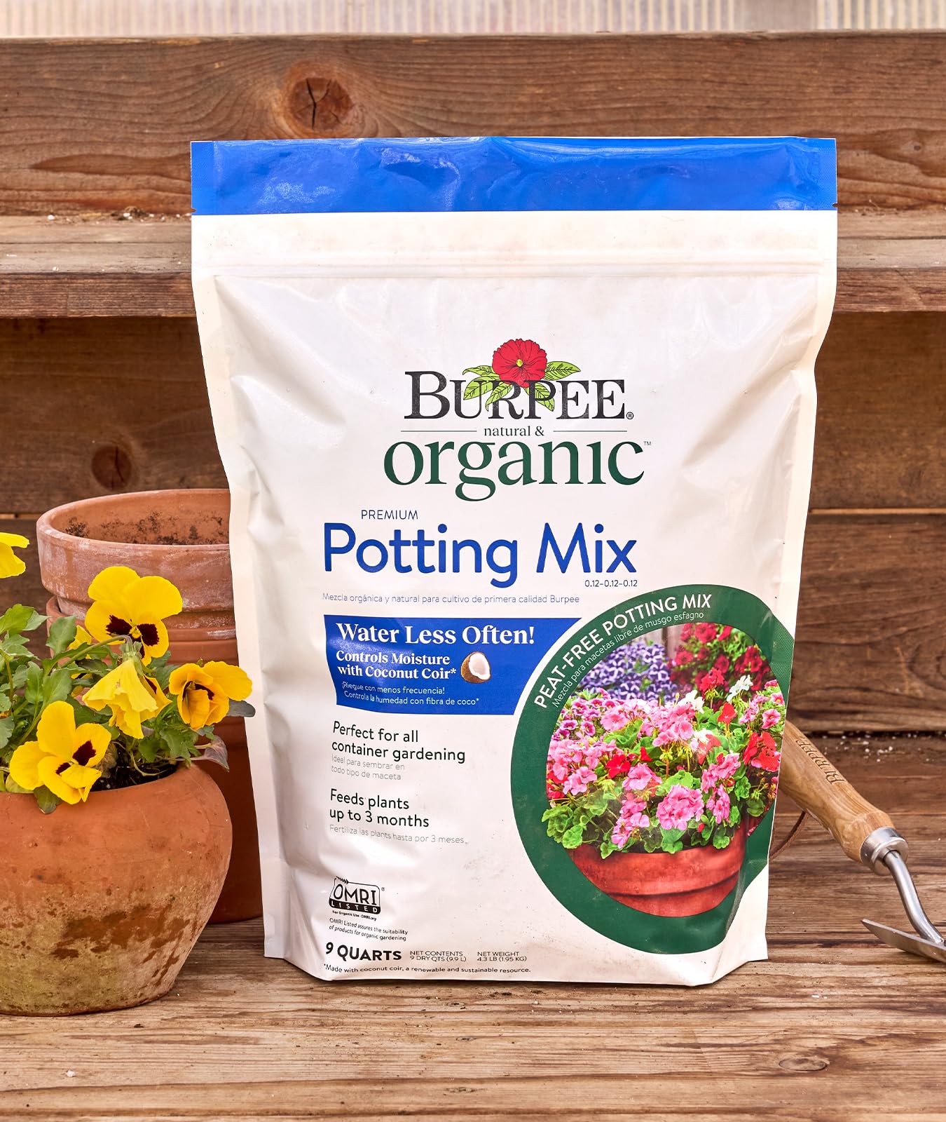 Container garden use Burpee premium mix alt