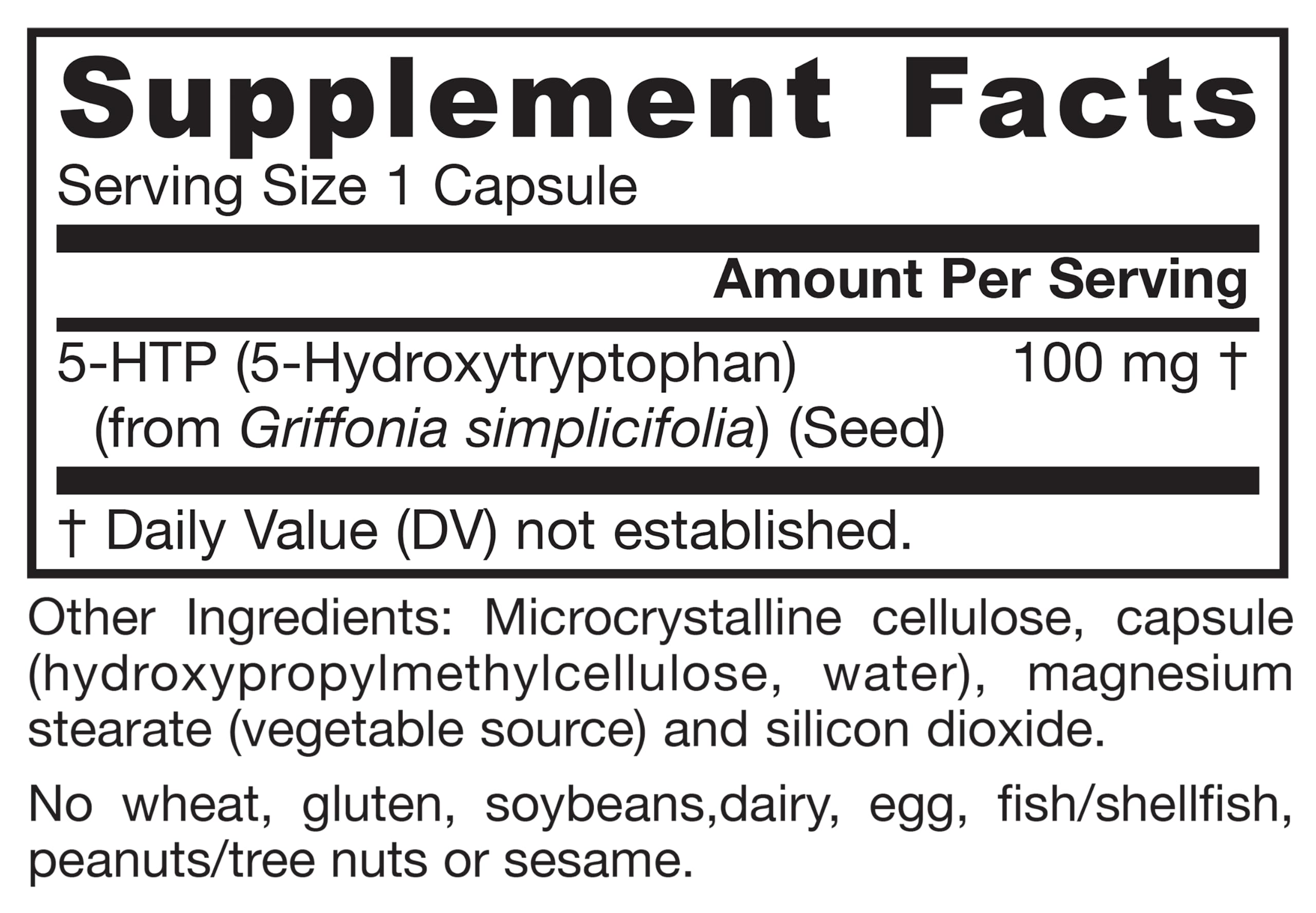 veggie caps packaging for 5-HTP product