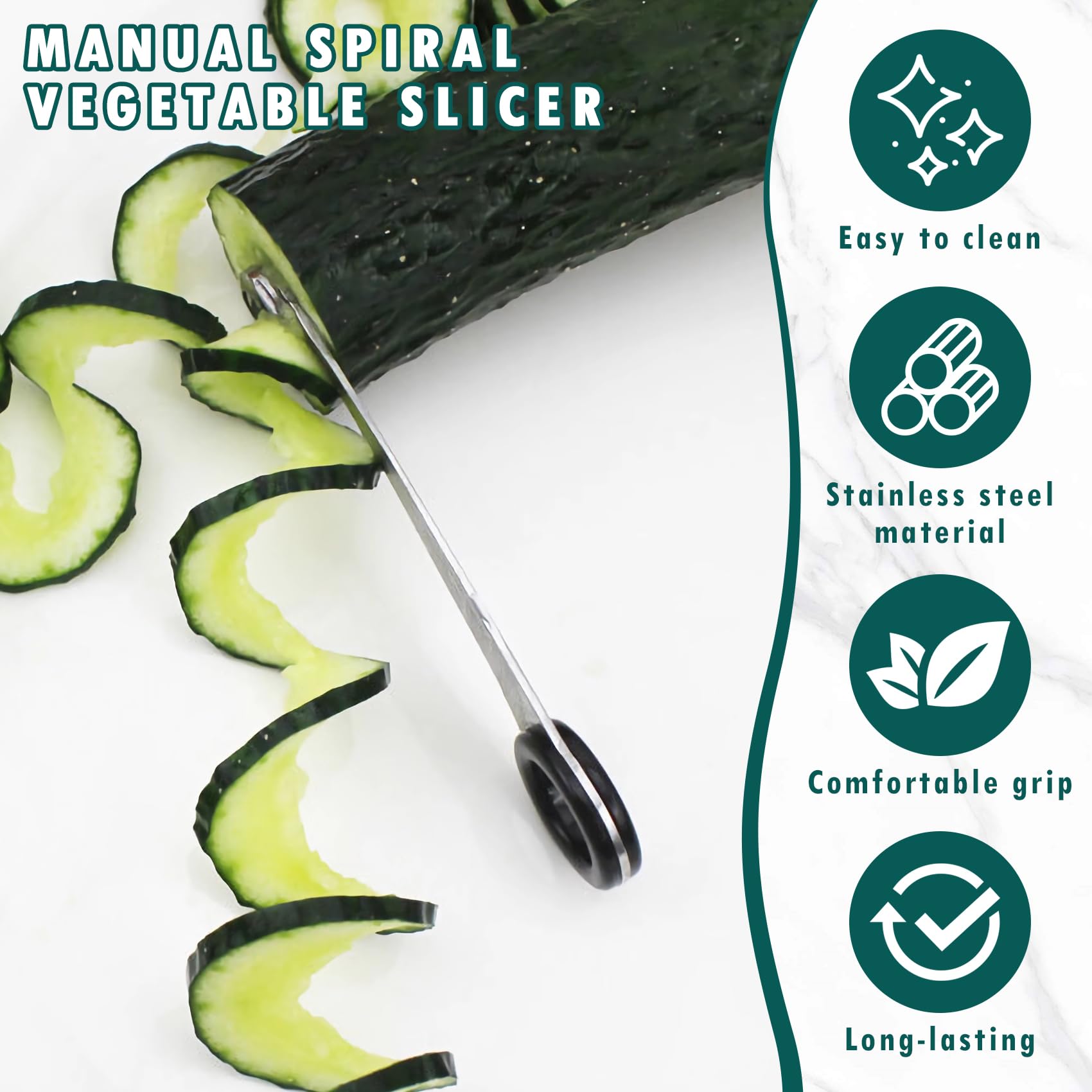 Spiral cutter accessory for veggies Casbomy brand