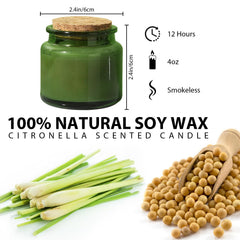 Outdoor citronella candles by Veiuwa wind resistant 4oz