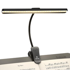 Vekkia Professional 88 LED music stand light clipped to a music stand