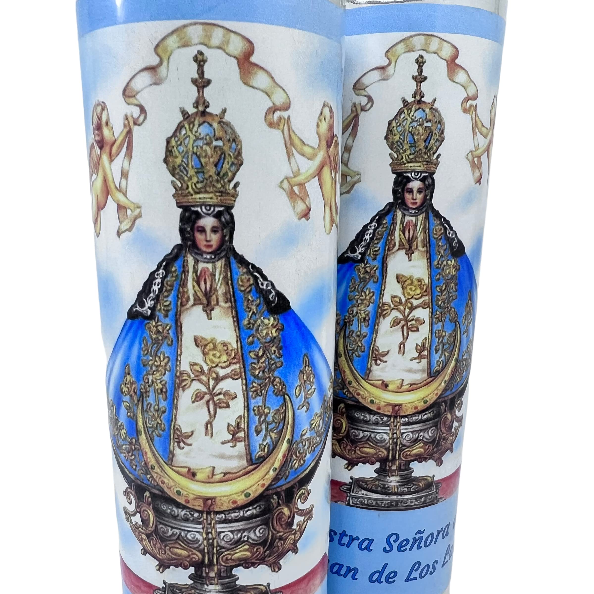 Vaso de cristal alto con veladora blanca 14 oz